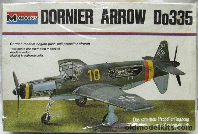 Monogram 1/48 Dornier Arrow Do-335 - Day/Night Versions, 7538 plastic model kit